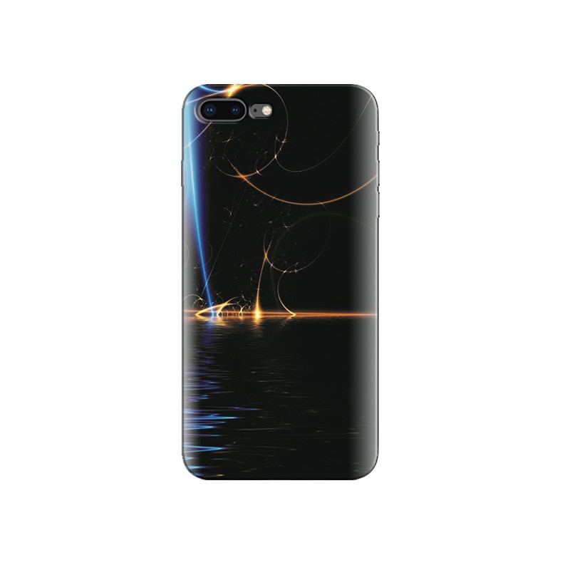 Husa Iphone 5s Blue Orange Lines Circles Hd