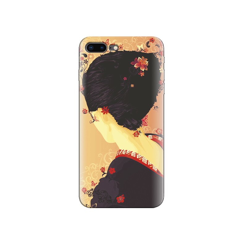 Husa Iphone 7 Plus Japanese Geisha Illustration Cherry Blossom