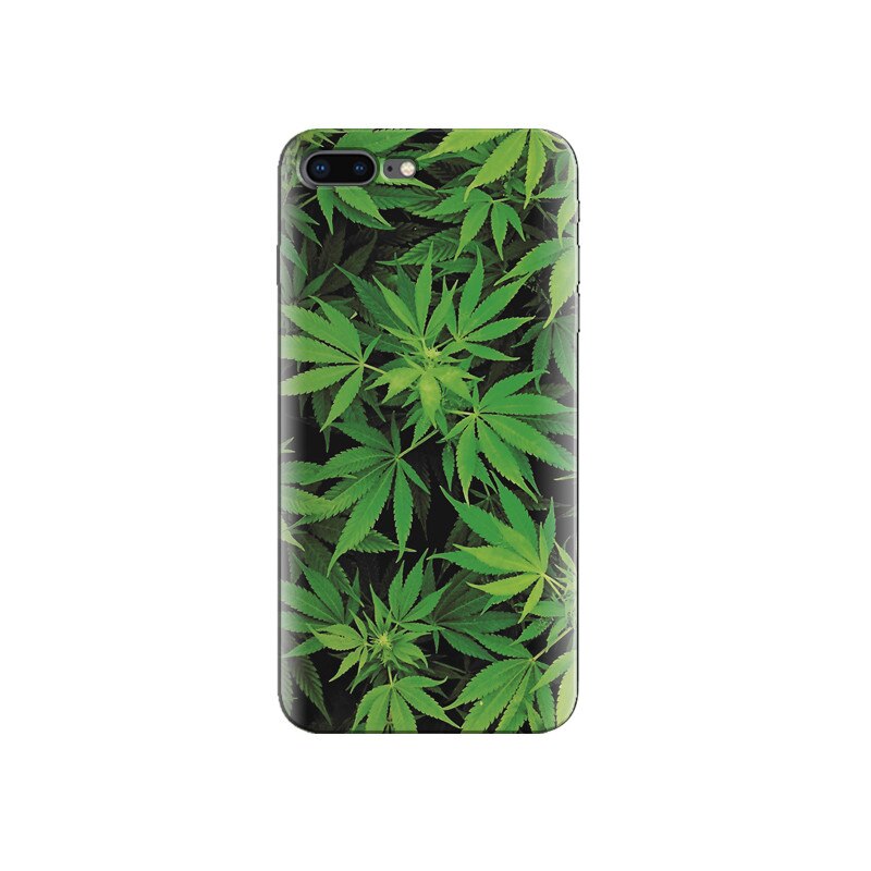 Husa Iphone 7 Plus Green Leaf Pattern