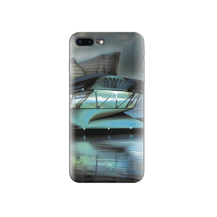 Husa Iphone 8 Стъклена футуристична сграда Water Hd
