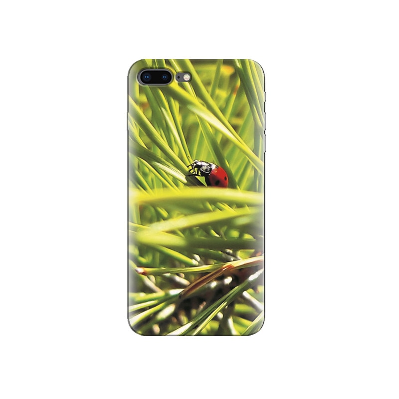 Husa Iphone 7 Macro Ladybug Green Grass