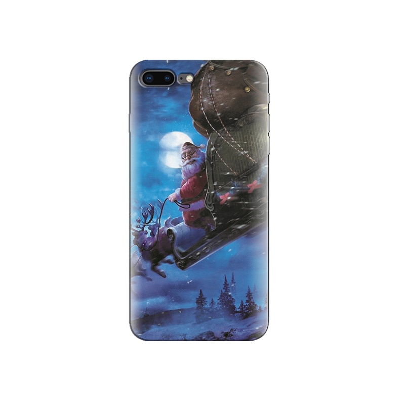 Husa Iphone 7 Plus Christmas Santa Claus Sledge Illustration