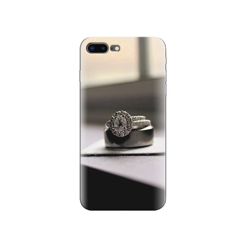 Husa Iphone 7 Plus Diamond Ring Black And White
