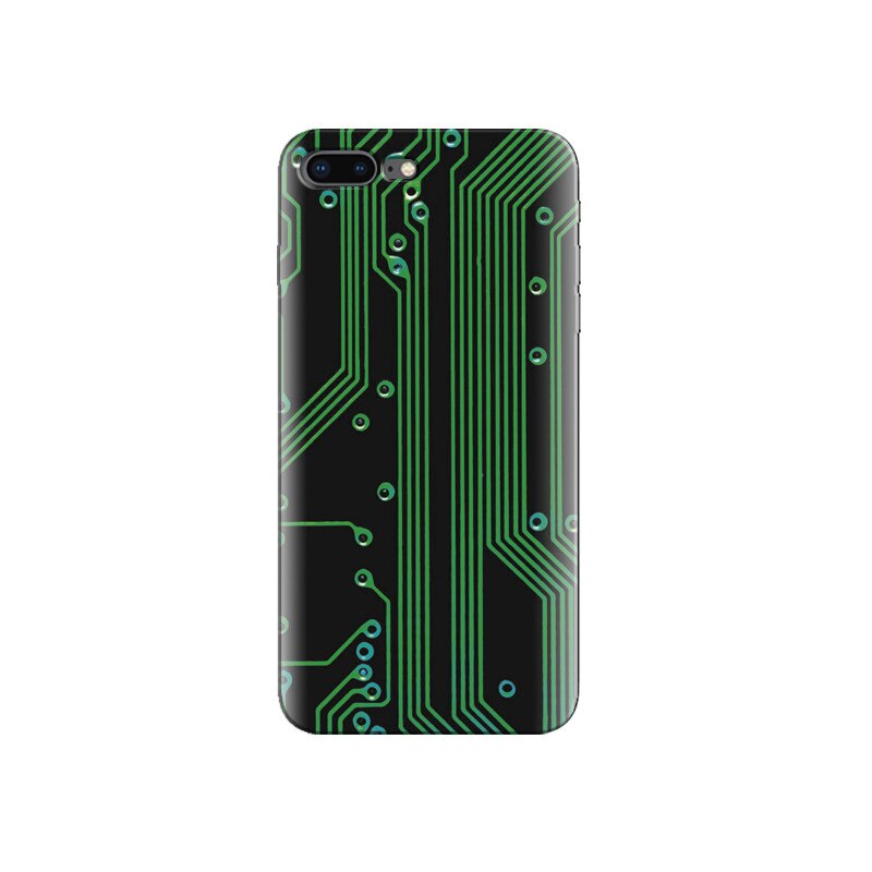 Husa Iphone 7 Plus Electronic Circuit Green Black