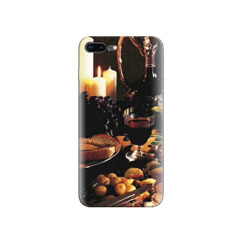 Husa Iphone 7 Delicious Meal Food Wine Grapes Steak Candles