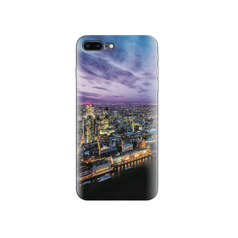 Husa Iphone 7 Plus City Evening Skyview Light Harbor Purple Clouds