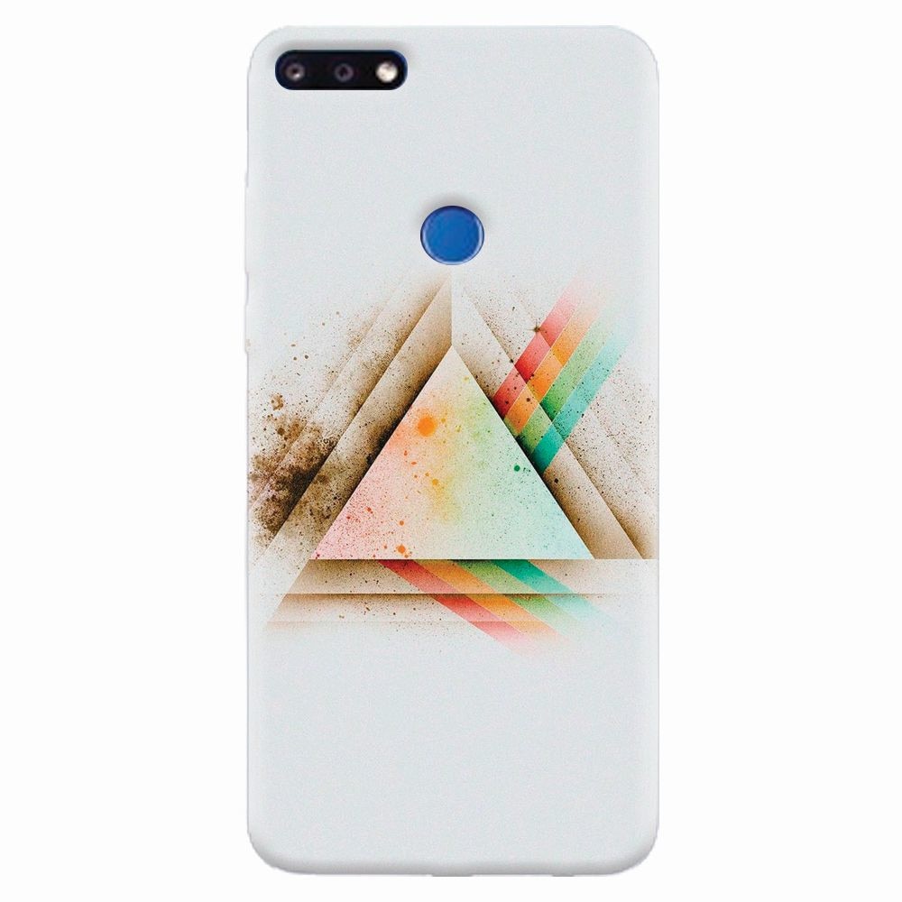 Husa silicon pentru Huawei Y7 Prime 2018, Abstract Grunge Light Triangle