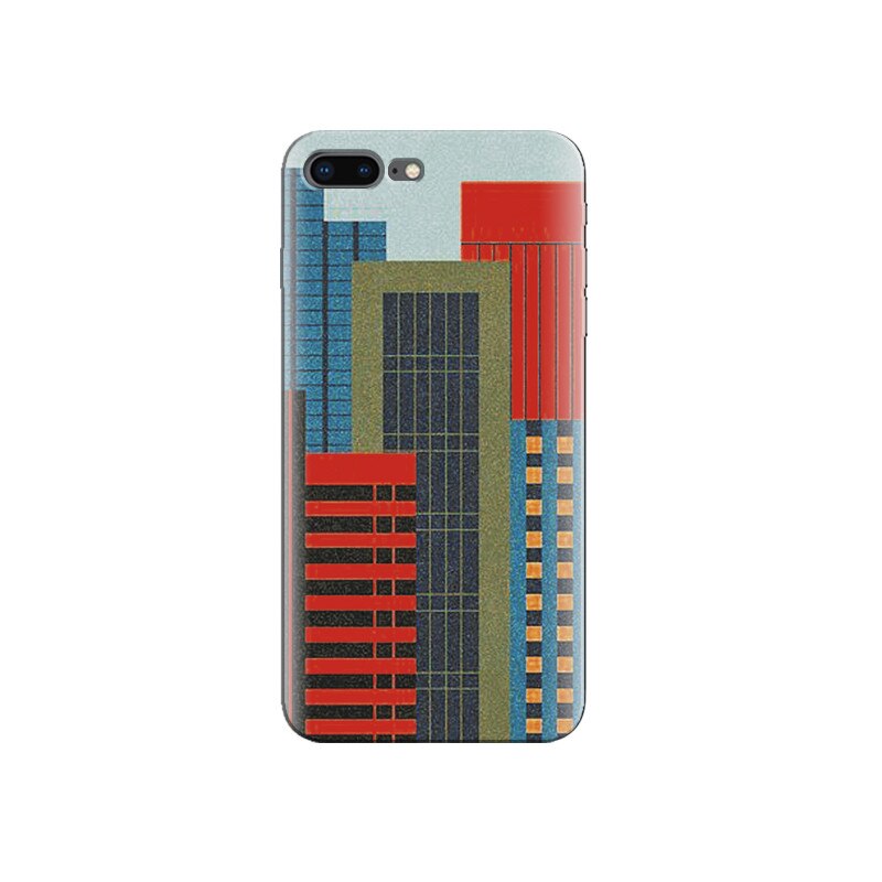 Husa Iphone 7 Plus Minimalist City Buildings Drawing