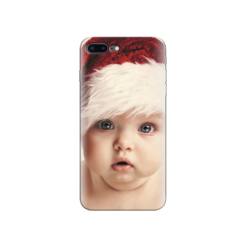 Husa Iphone 7 Santa Claus Baby Red Hat Blue Eyes