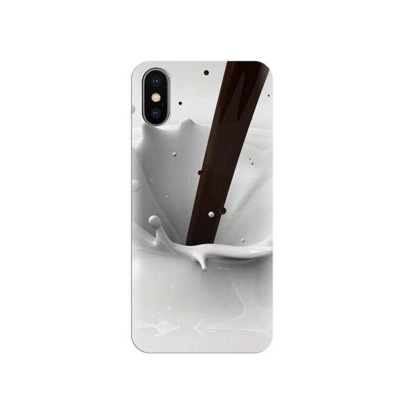 Husa Iphone X Black-Chocolate-In-White-Cream