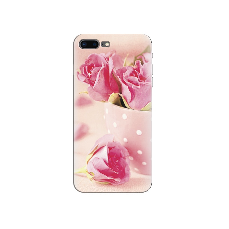 Husa Iphone 7 Plus Pink Rose Unfold