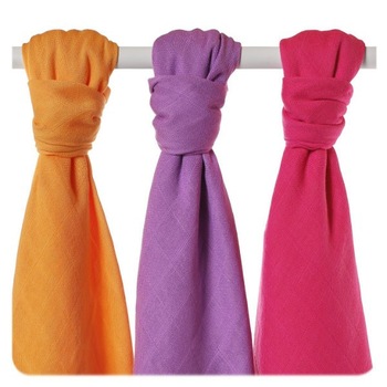 Set 3 museline din bambus 70x70cm Red Sky Mix XKKO Set 3 museline din bambus 70x70cm Red Sky Mix XKKO