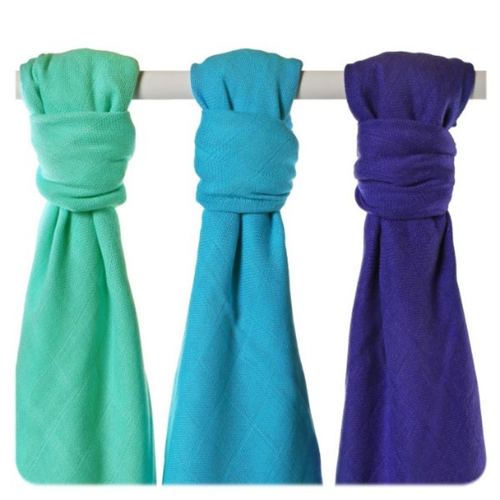 3 db bambusz muszlin készlet 70x70cm Ocean Mix XKKO