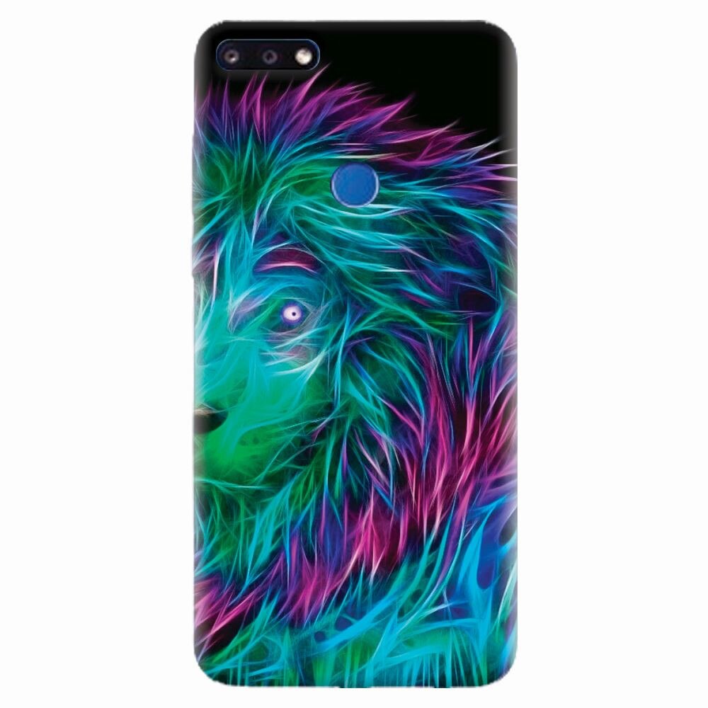 Husa silicon pentru Huawei Y7 Prime 2018, Abstract Lion 002
