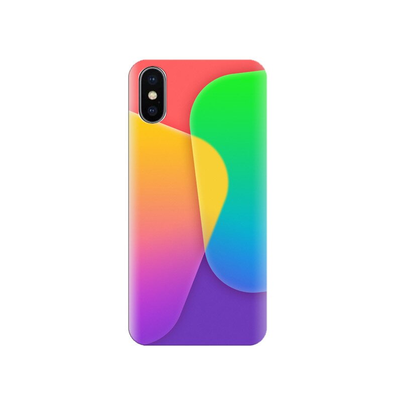 Husa Iphone X Color-Lines-Light-Red-Orange