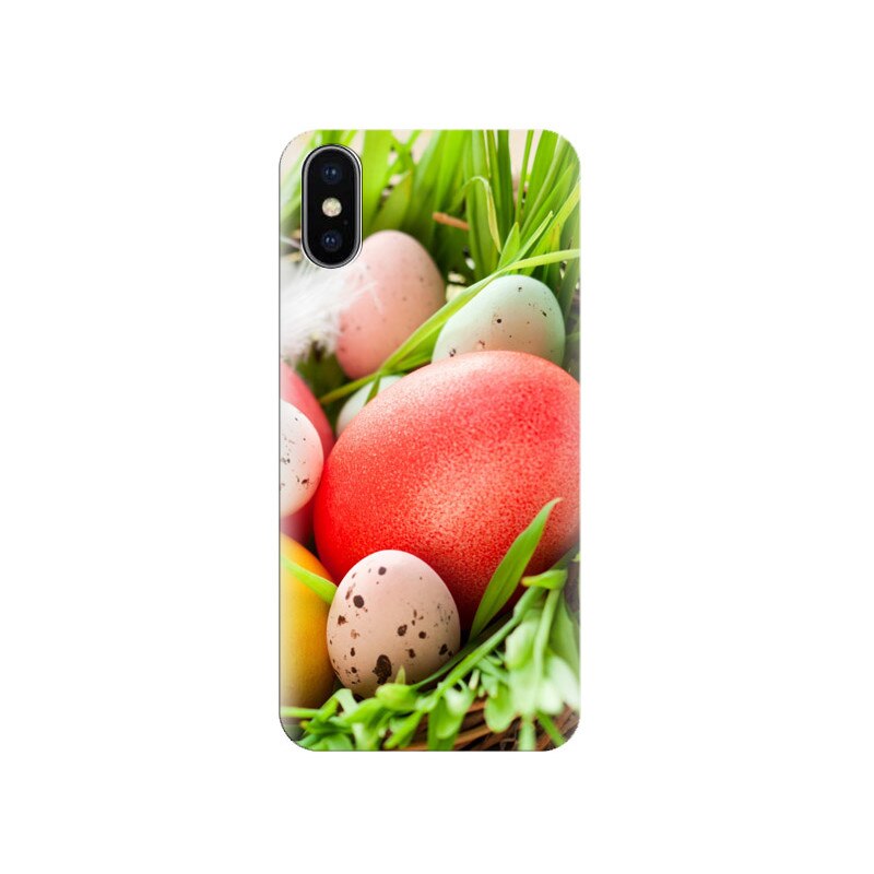 Husa Iphone X Feathers-Eggs-Nest-Easter-Holidays