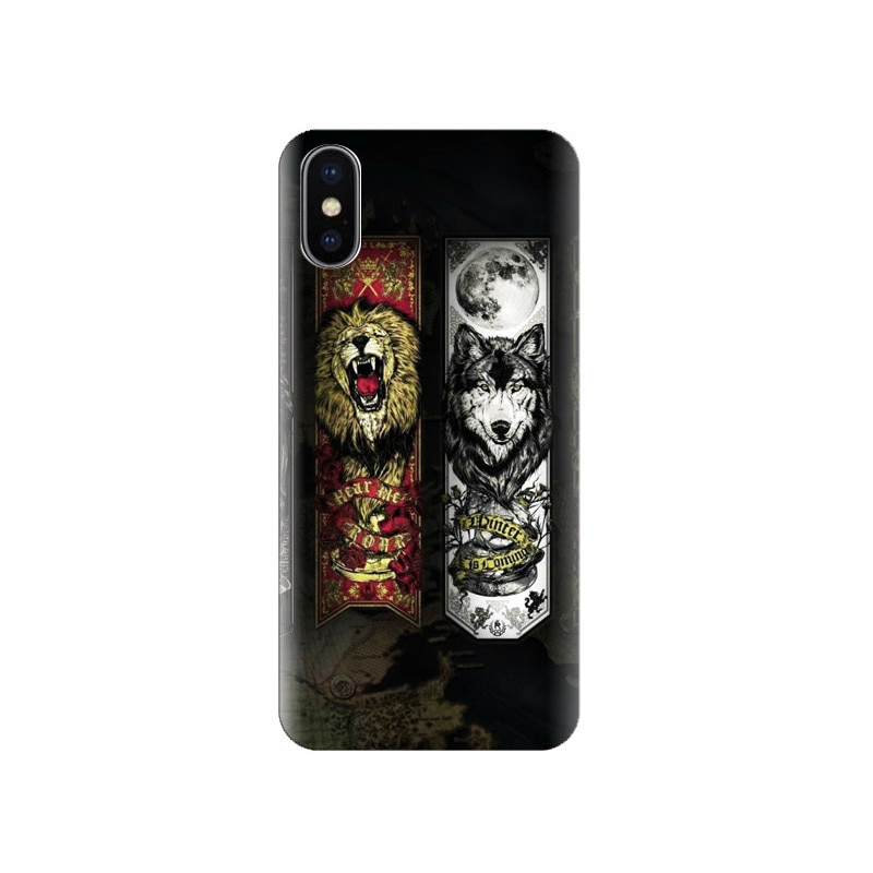 Husa Iphone X Game-Of-Thrones-Lannister-Stark-House-Wolf-Lion