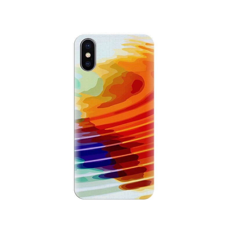 Husa Iphone X Galaxy-Note-3-Stock-Watercolor-Orange-Paint-Ripples