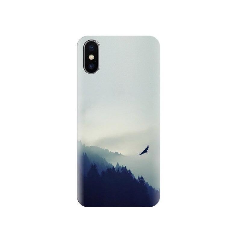 Husa Iphone X Flying-Eagle-Blue-Fog-Sky-Forest
