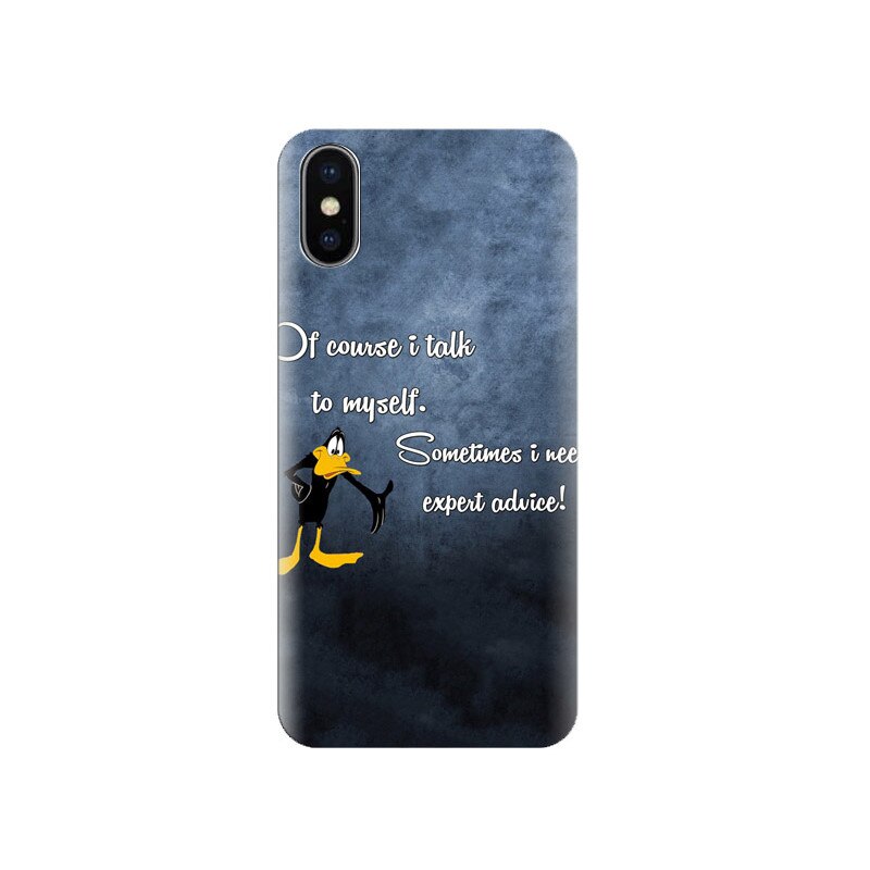 Husa Iphone X Daffy-Duck-I-Talk-To-Myself