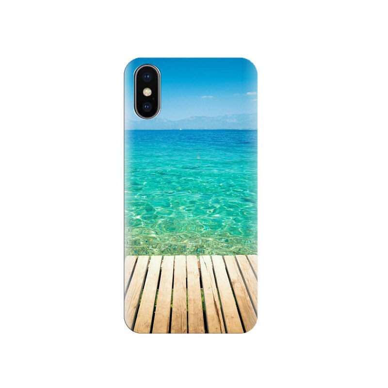 Husa Iphone X Clear-Tropical-Ocean-Water-Lock