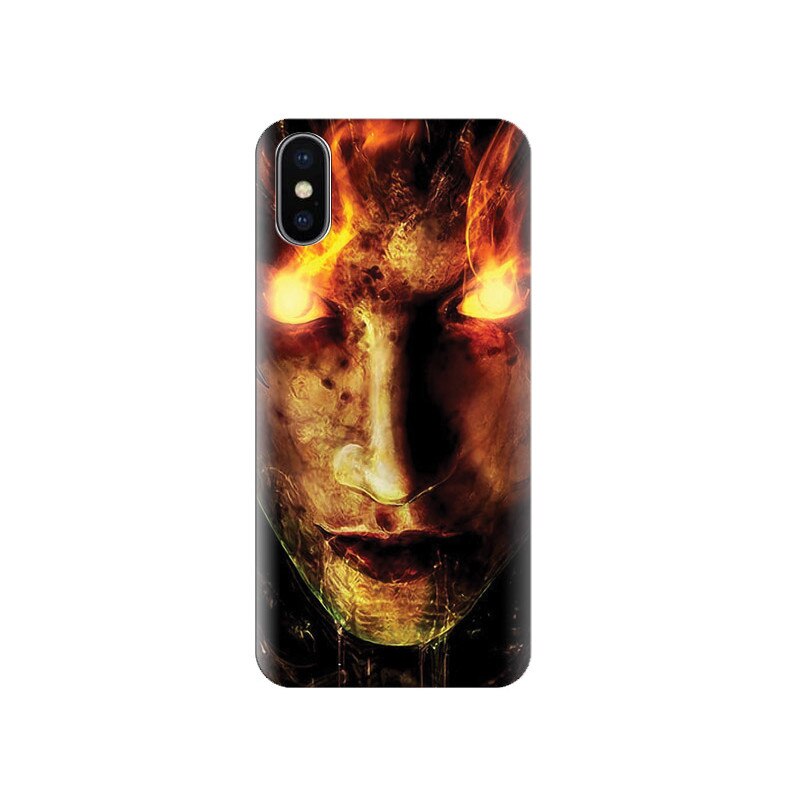 Husa Iphone X Fire-Demon-Glowing-Eyes-Halloween