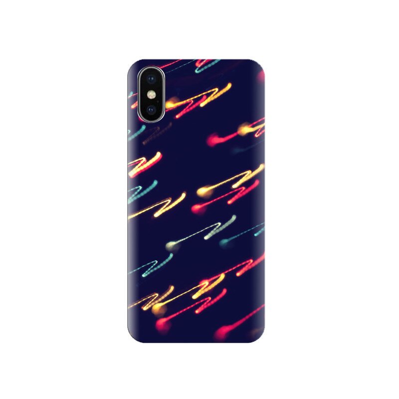 Husa Iphone X Colorful-Swirl-Rainbow-Dots