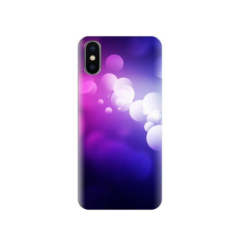 Husa Iphone X-Purple-Abstract-Bubbles