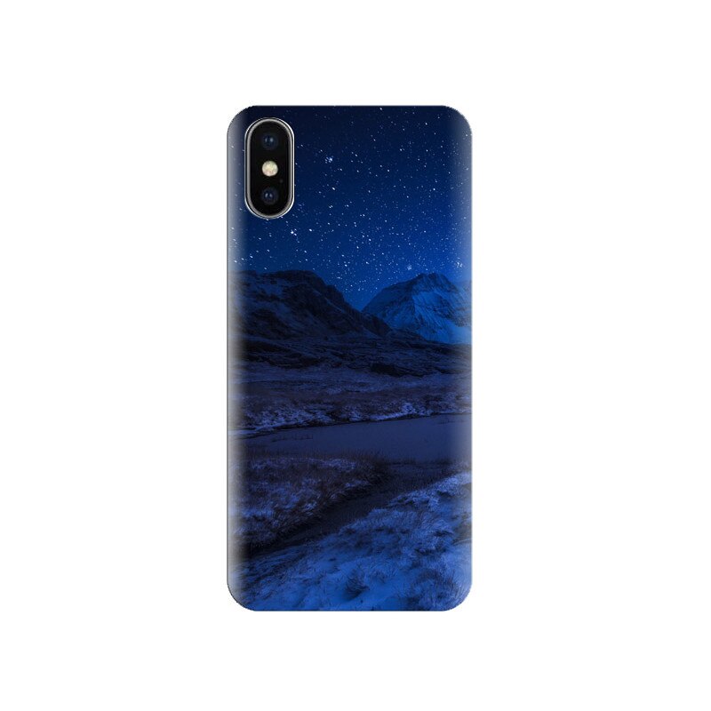 Husa Iphone X France-Mountains-Alps-Night-Stars