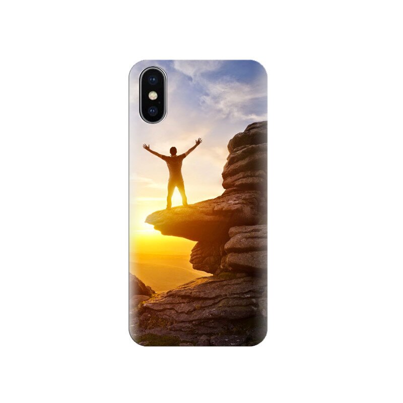 Husa Iphone X Happy-Rock-Climbing-Man