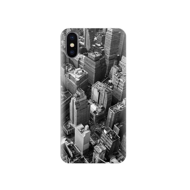 Husa Iphone X Looking-Down-New-York-City-Grayscale