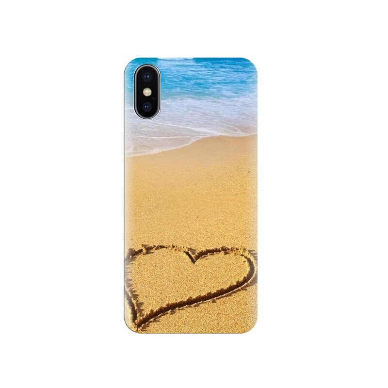 Husa Iphone X Love-Heart-On-The-Sand-Valentines-Surprise