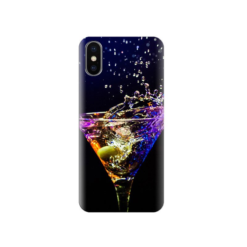Husa Iphone X Martini-Cocktail-Alcohol-Splash-Drops-Olive