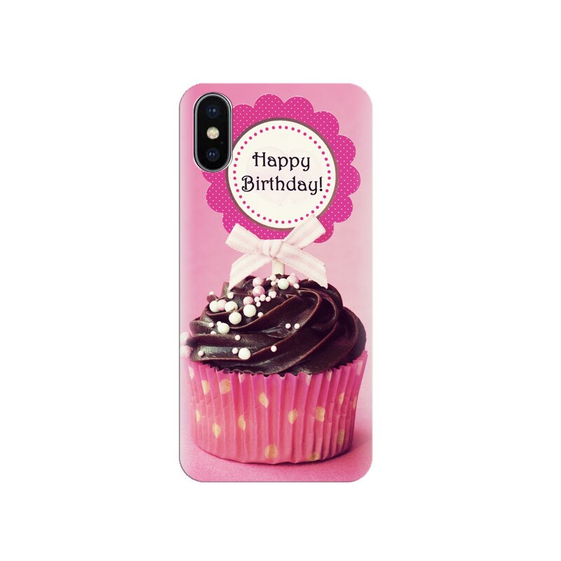 Husa Iphone X Happy-Birthday-Cupcake