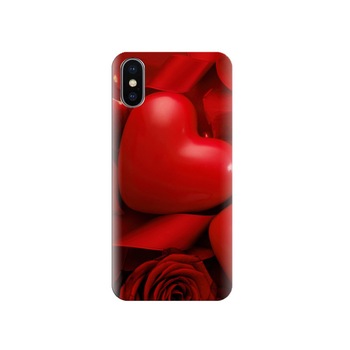Husa Iphone X Happy-Rose-Day-Rose-And-Heart Husa Iphone X Happy-Rose-Day-Rose-And-Heart