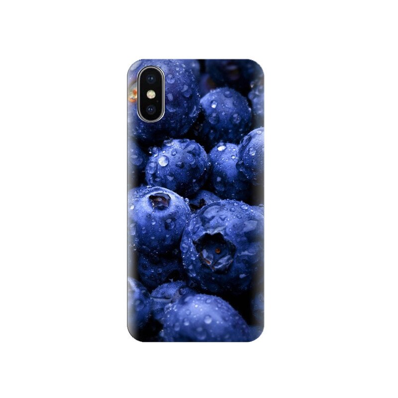 Husa Iphone X Hd-Blueberries-Fruit-Water-Drops
