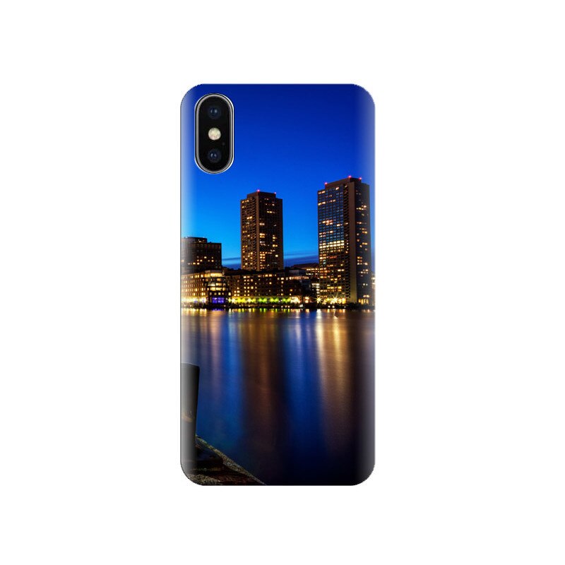 Husa Iphone X Metropolis-City-Blue-Sky