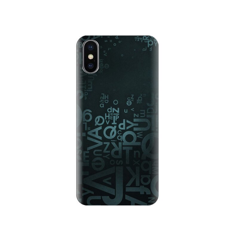 Husa Iphone X Letters-Blue-Background