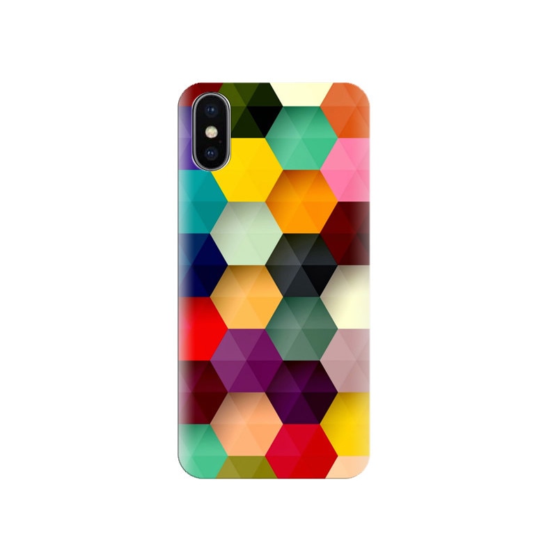 Husa Iphone X Hexagon-Colorful-Abstract