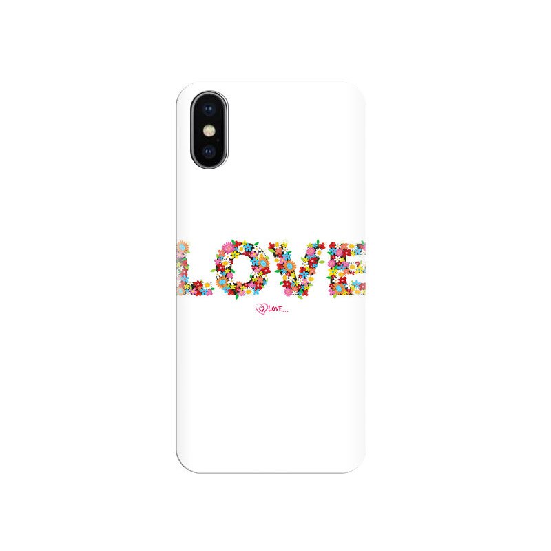 Husa Iphone X Love-Typography-Flowers-Spring