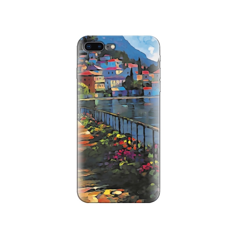 Husa Iphone 5s Summer City Italy Colorful Painting Aqua Bright