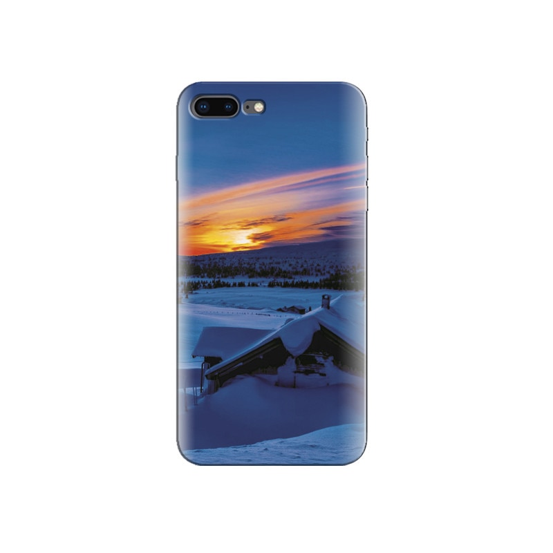 Husa Iphone 8 Snow Cottage Sunset Forest