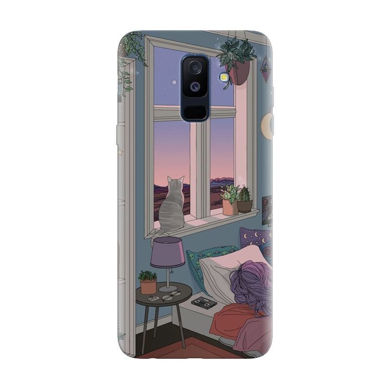 Husa silicon pentru Samsung Galaxy A6 Plus 2018, Girl Room