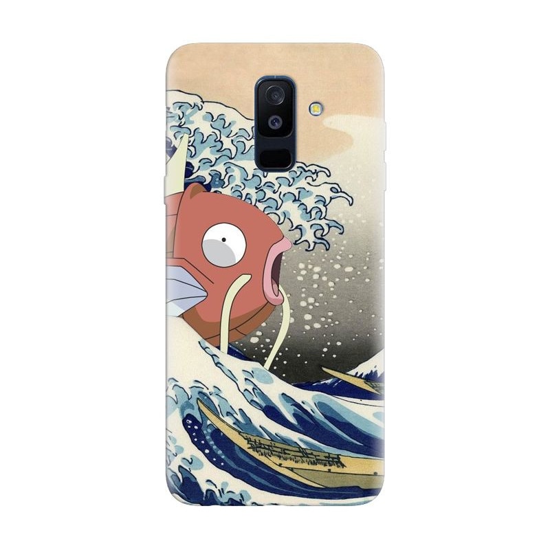Husa silicon pentru Samsung Galaxy J8 Plus 2018, Great Wave Fish