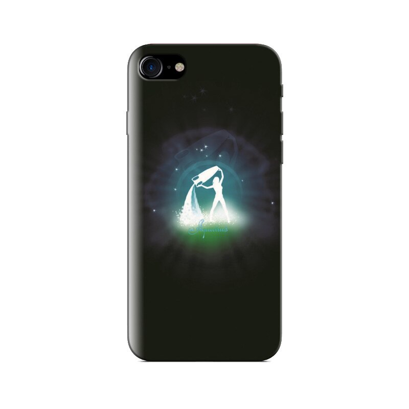 Husa Iphone 7 Aquarius Zodiac With Dark Blue Background