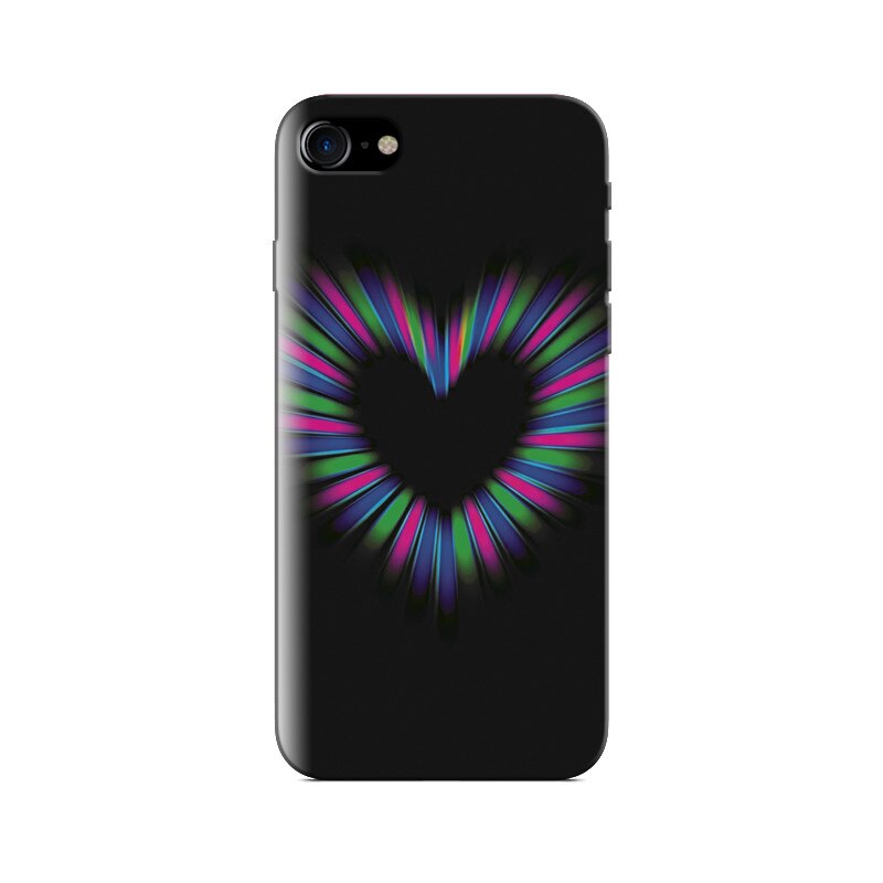Husa Iphone 8 Amazing Lighting Heart With Black Background Images
