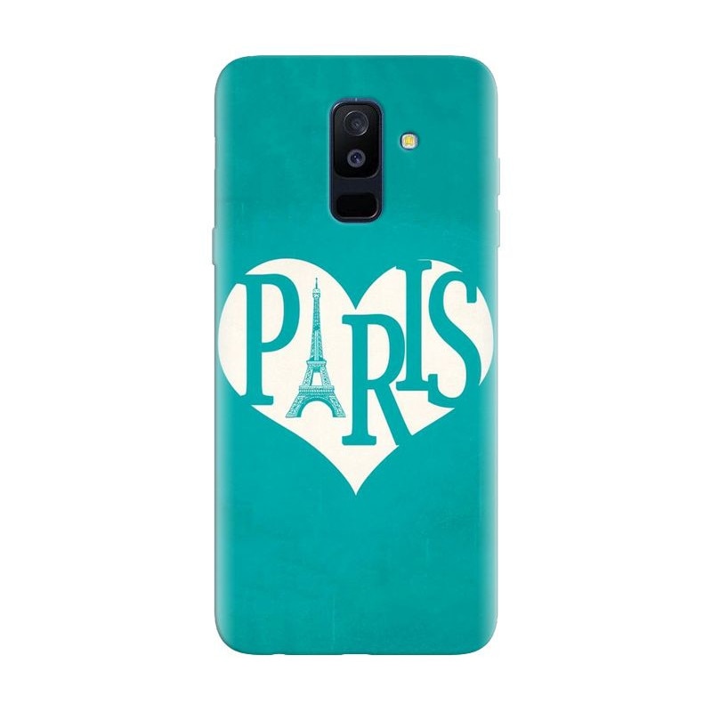 Husa silicon pentru Samsung Galaxy J8 Plus 2018, I Love Paris