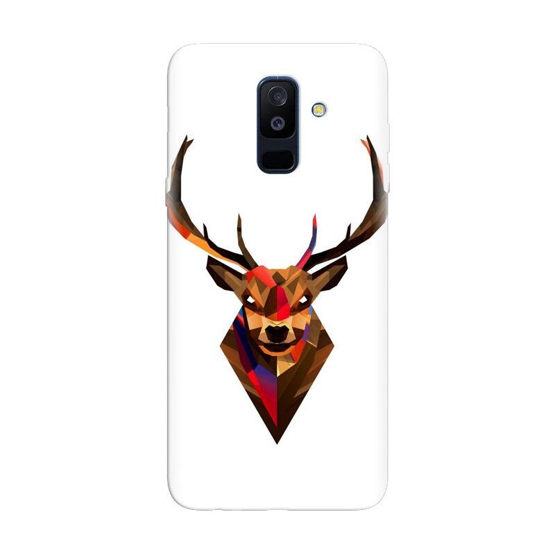 Husa silicon pentru Samsung Galaxy J8 2018, Geometric Tibetan Antelope
