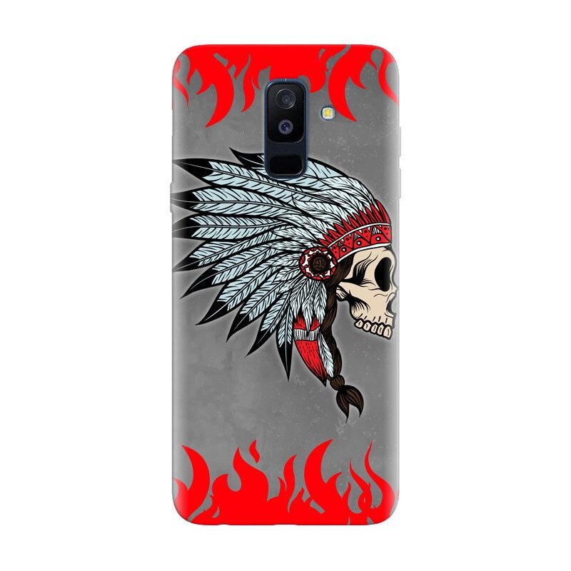Husa silicon pentru Samsung Galaxy J8 2018, Indian Skull
