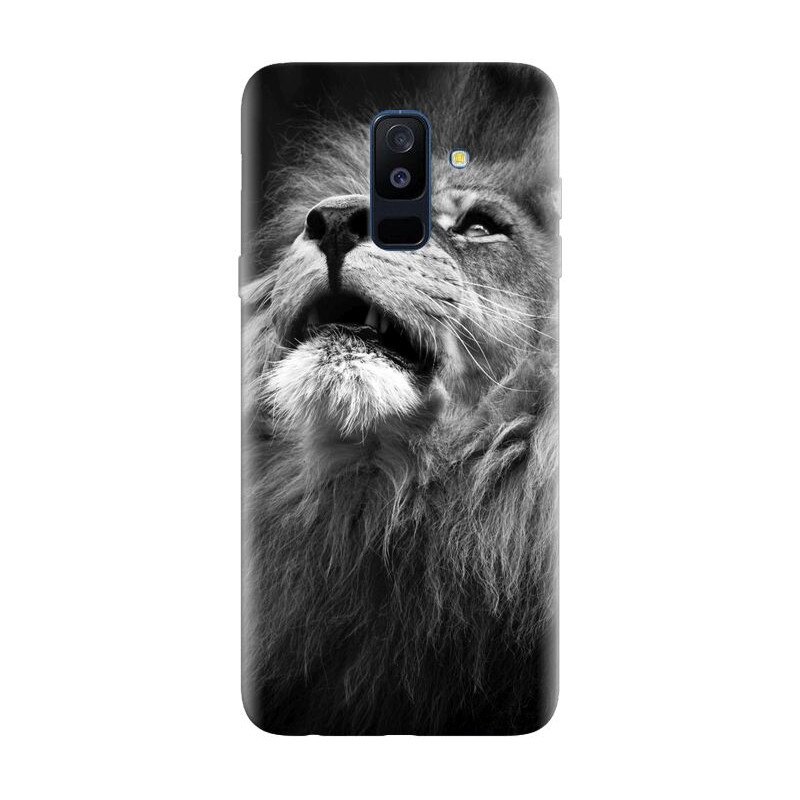 Husa silicon pentru Samsung Galaxy J8 2018, Majestic Lion Portrait